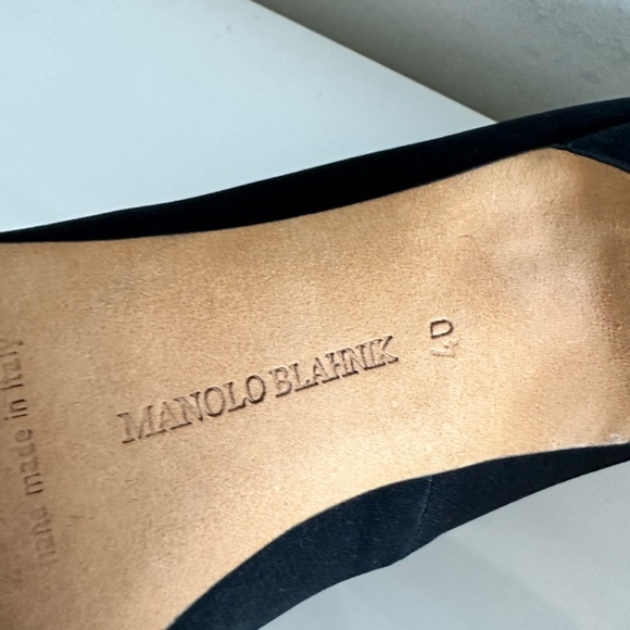 Manolo Blahnik BB  Pumps 105 Pointed Toe Black Stiletto 40 - Picture 5 of 5
